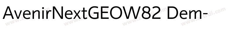 AvenirNextGEOW82 Dem字体转换